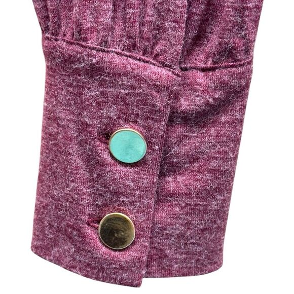 Loft Tie Neck Knit Blouse Long Sleeve Lightweight Sweater - Size Large - Picture 6 of 9